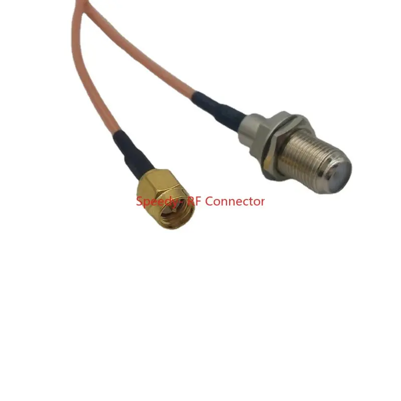 F TV Cable RG316 F TV To SMA Female Male Right Angle Connector Adapter for Pigtail Jumper Extension RG316 Low Loss 50Ohm Copper images - 6