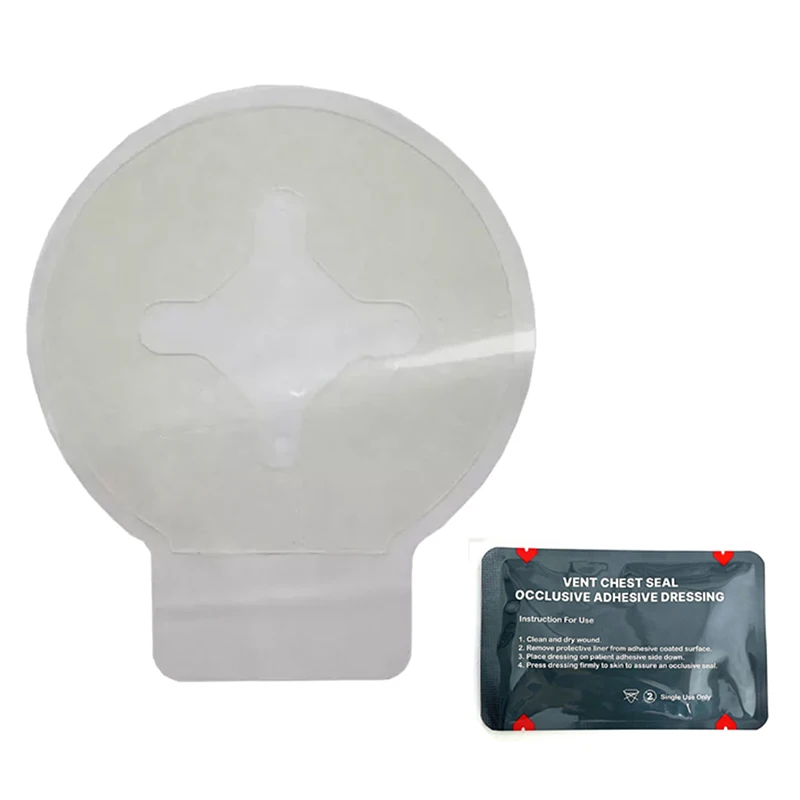 

New 1PC Chest Seal Medical Chest Seal Vented 4 Holes Prevent Puncture Wounds Pneumothorax Emergency First Aid