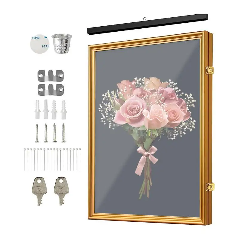 

Shadow Boxes Display Cases Sturdy Aluminum Alloy Memory Display Case Large Wall Hung Display Case Box Shadow Box Picture Frame