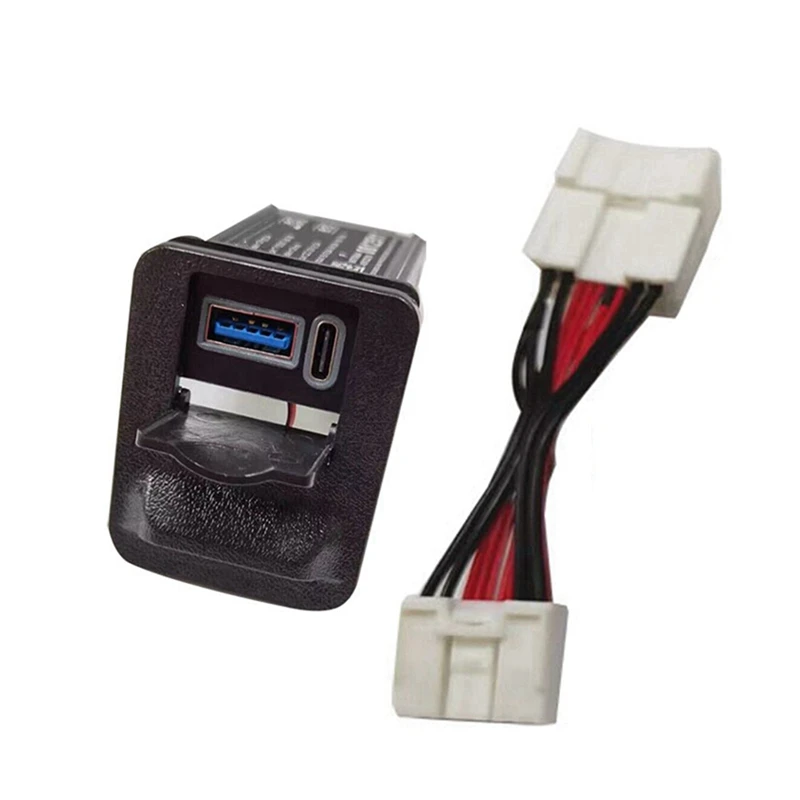 2 шт. автомобильные USB-адаптеры для зарядки задних сидений QC 3 0 D Тип C