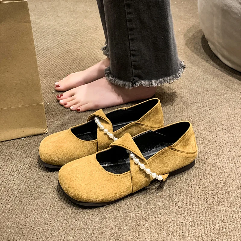 Flats Beads Women Shoes Sandals Summer 2023 New Designer Casual Walking Shoes Sport Loafers Ballet Dance Running Femme Zapatos