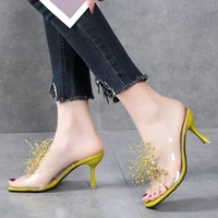high heels women sandals summer new pvc sandals 2022 fashion open toe stiletto comfortable casual high heels zapatos mujer new