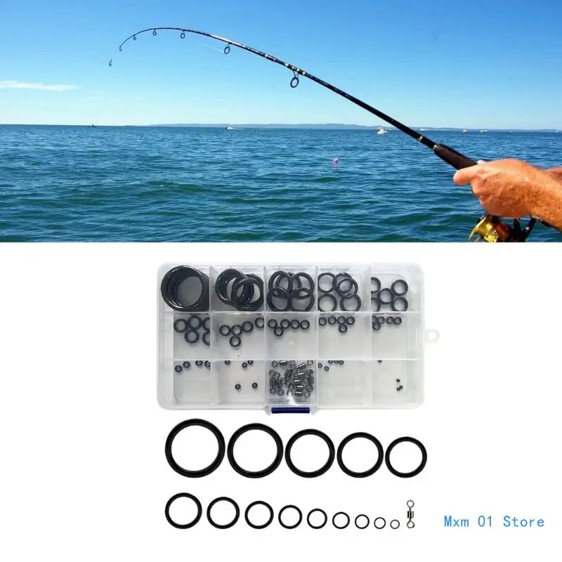 

80pcs/pack Fishing Rod Guide Rings Ceramic Wear Heat Conduction Repair Part Drop shipping