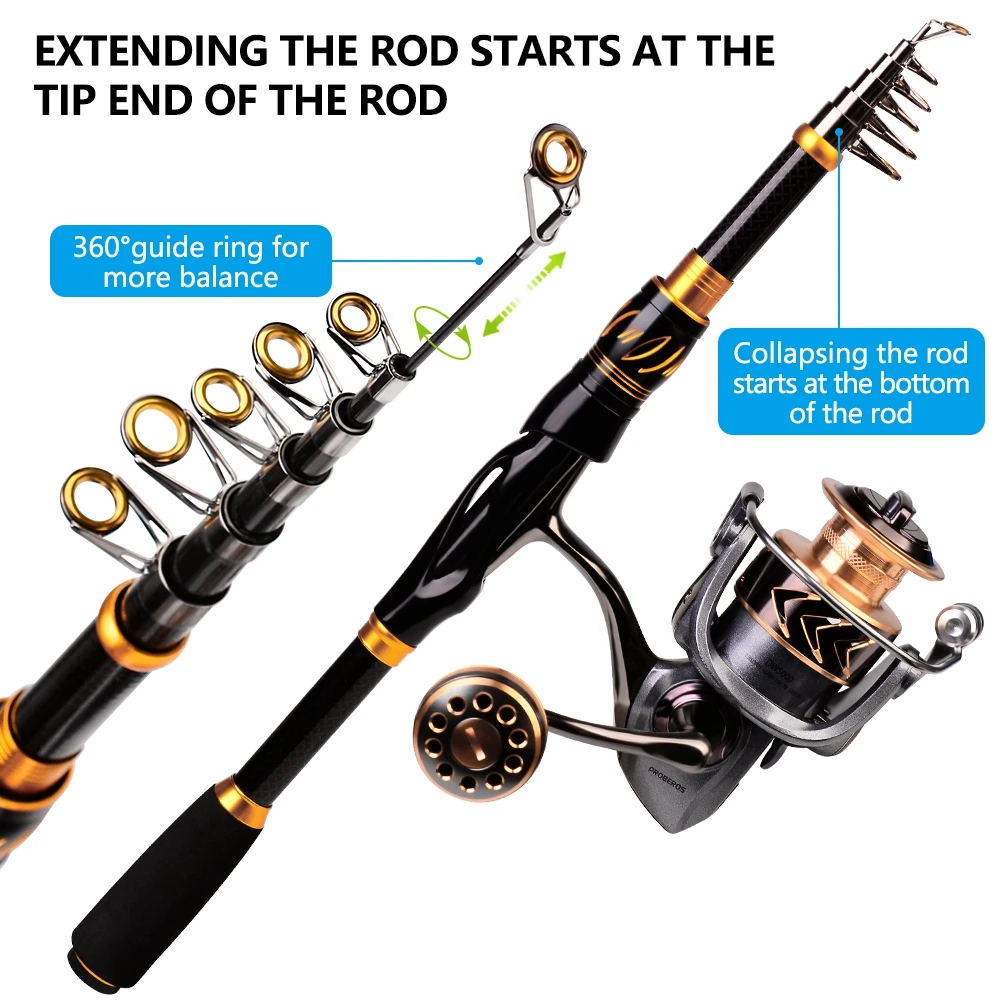 

Fishing Rod And Reel Combos 2.1m Carbon Fiber Telescopic Fishing Rod Pole Set Baitcasting Rod Spinning Feeder Rod Reel Combo