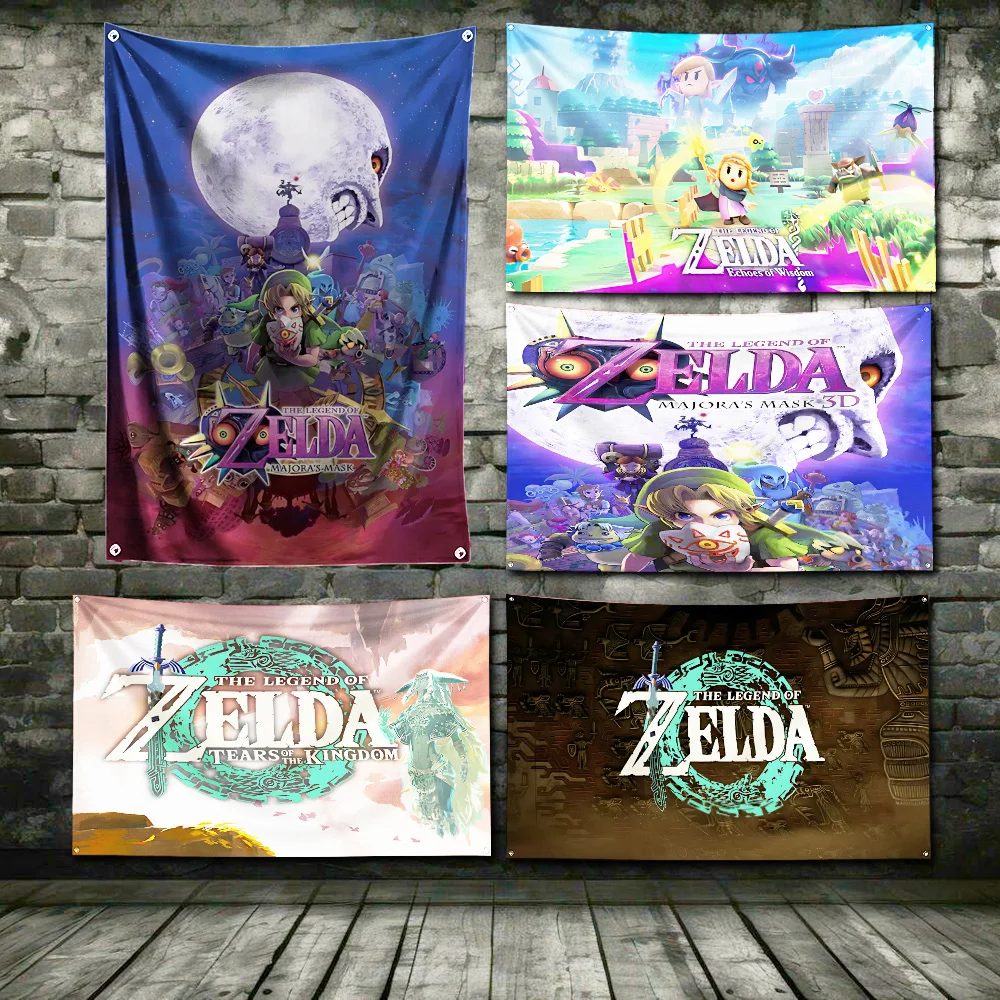 60x90 см игровой флаг Легенда о Зельде
