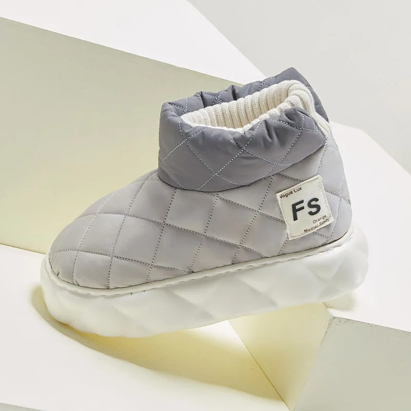 Женские Водонепроницаемые ботильоны на толстой подошве теплые плюшевые ботинки