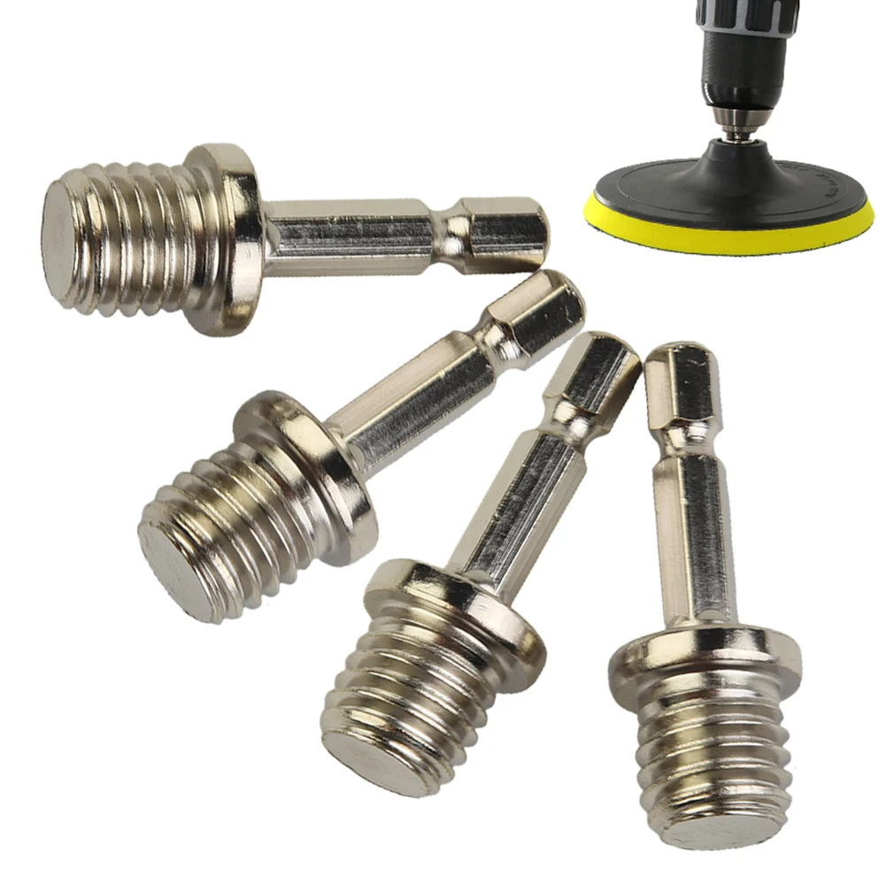 

4Pcs M14 Thread Hexagon Connecting Rod For Electric Drills Rotary Backing Pad Polishing Disc Connection 6mm Shank