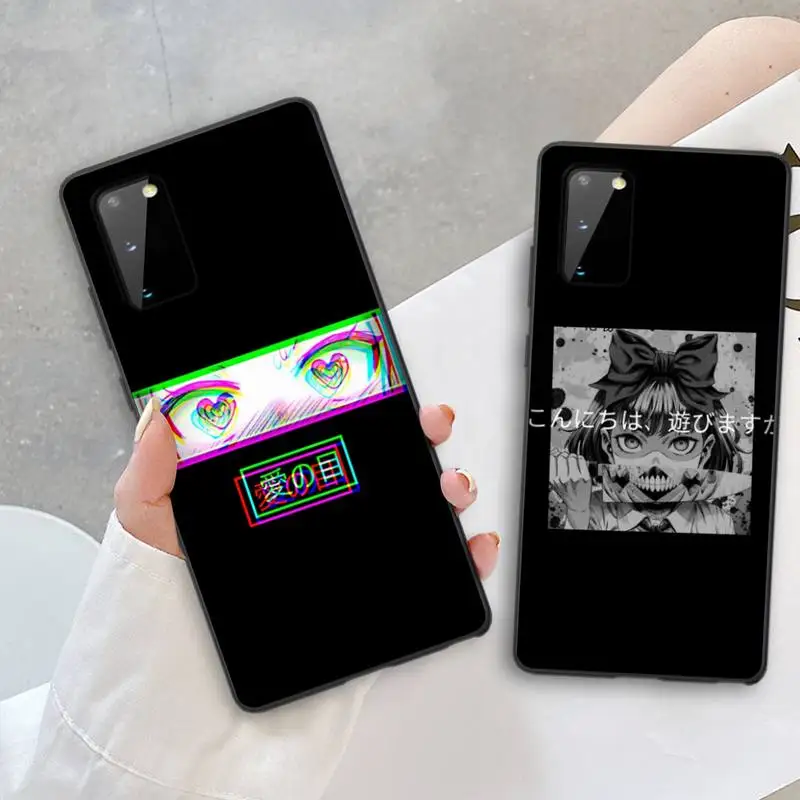 

LEWD Sad Japanese Anime Phone Case For Samsung Galaxy S20 21 Plus Ultra S6 S7 S8 S9 plus edge S10-5G lite S10E Phone Covers