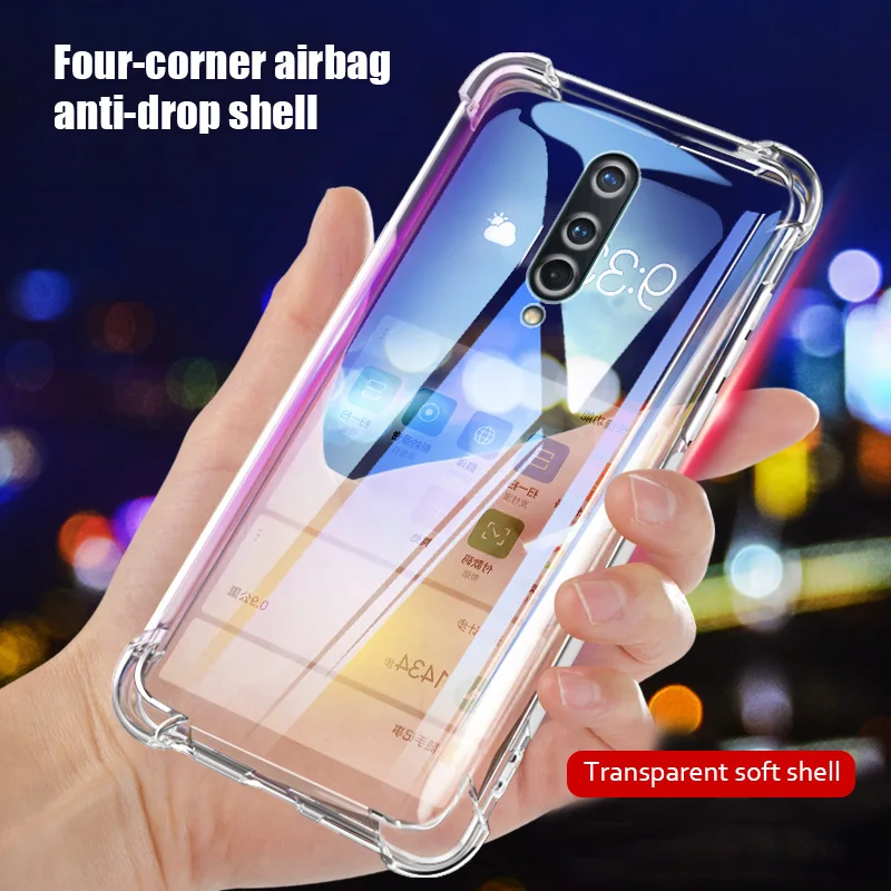 transparent phone case for oneplus 8 pro knockproof airbag soft tpu protective case for oneplus 6 6t 7 7t pro couque free global shipping