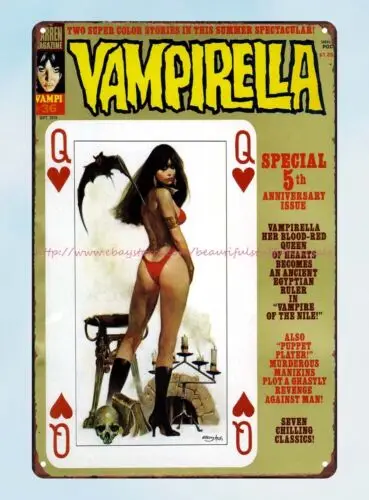 Vampirella 1974 дюйма комикс металлический жестяной знак Каталог украшений для дома