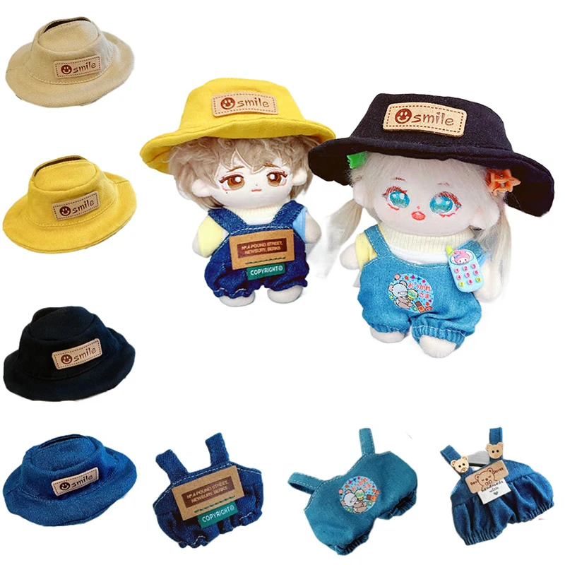 Одежда для кукол 10 см наряд шляпа футболка подтяжки аксессуары искусственный