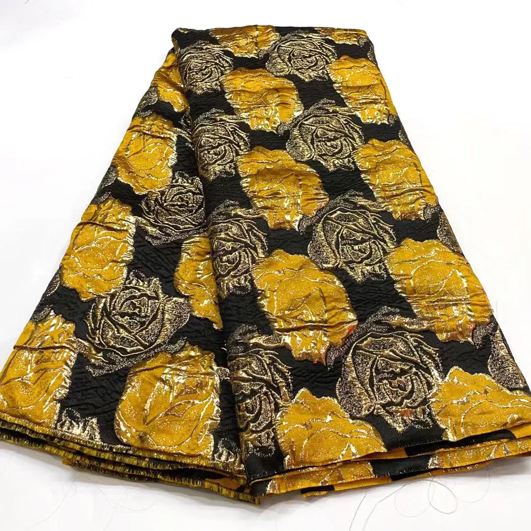 

African Brocade Jacquard Lace Fabric 2022 High Quality Embroidered French Tulle Lace Fabric For Wedding Party Dress Sewing J5291