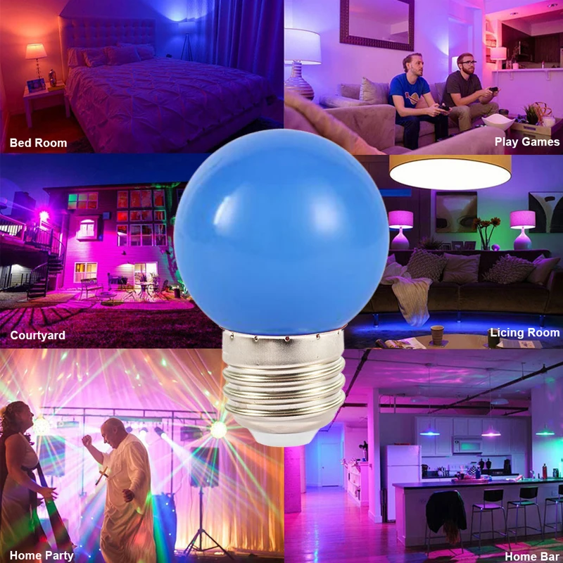 

Lampada LED Lamp Colorful Bombillas E27 220V LED Light SMD 2835 Lamparas Led Bulbs Colorful Bulb Light Flashlight LED