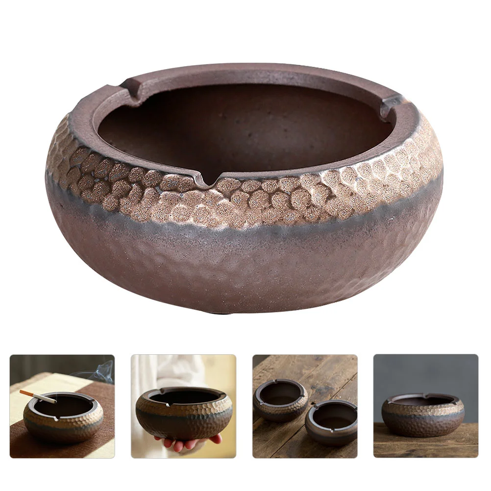 

Indoor Desktop Rounded Ashtray Simple Ashtray Convenient Ashtray Container
