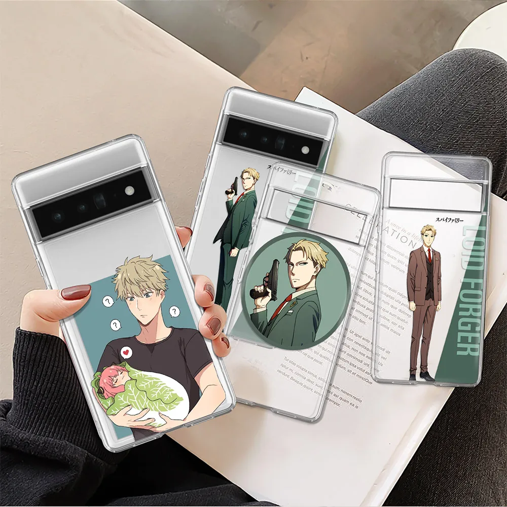 

SPYxFAMILY Covers For Pixel 2 3 4 5 6 3a 4a 5a 6a 6 Pro 2XL 3XL 4XL Cartoon Cover For Pixel 3a XL 4a 5G 5a 5G Protection Shell
