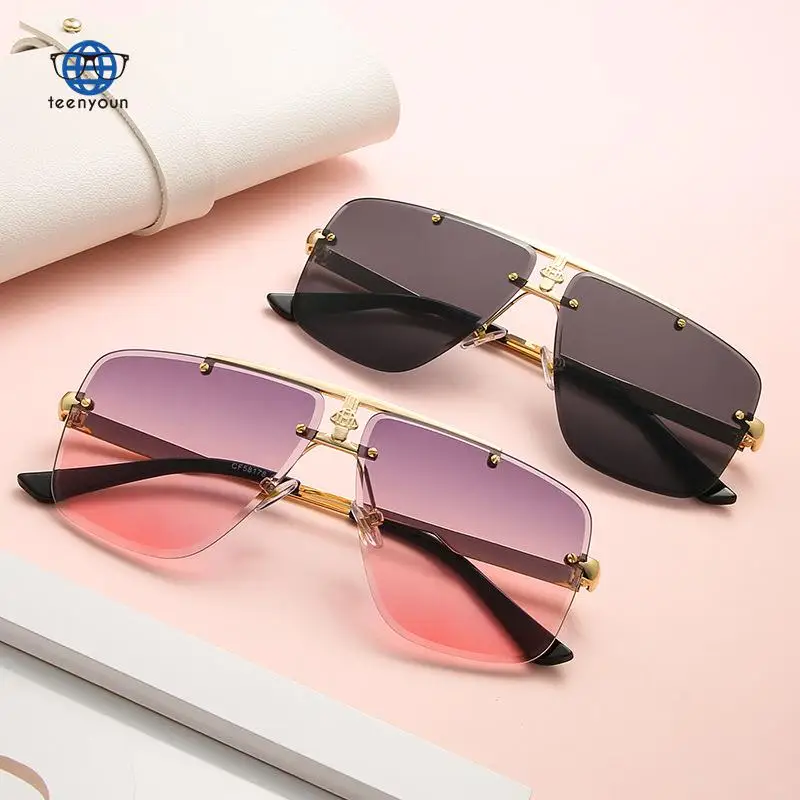 

Очки Teenyoun, новые роскошные брендовые трендовые квадратные женские модные квадратные солнцезащитные очки