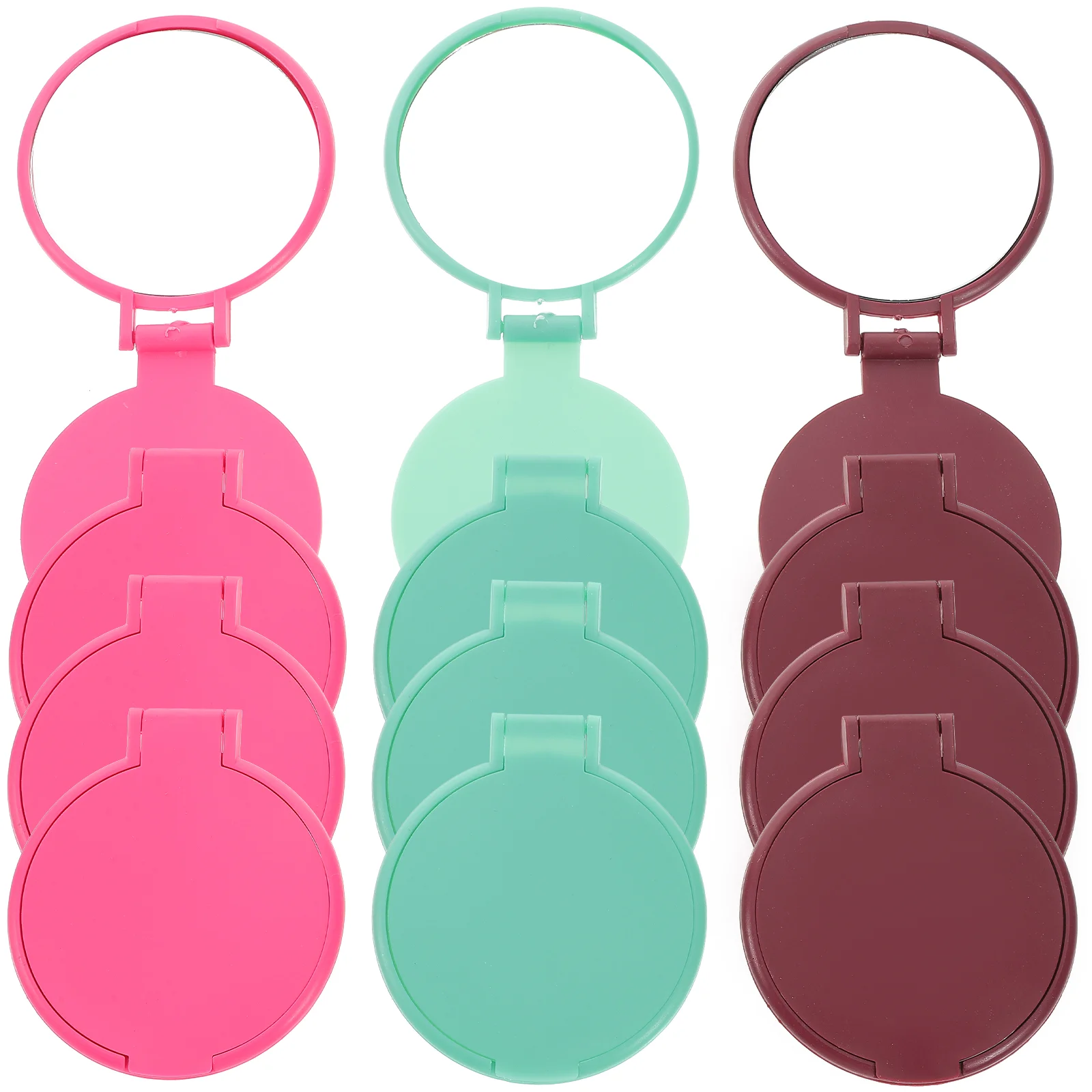 

12pcs Handheld Travel Makeup Mirror Round Foldable Mirrors Mirrors Outdoor Pocket Mirrors for Ladies