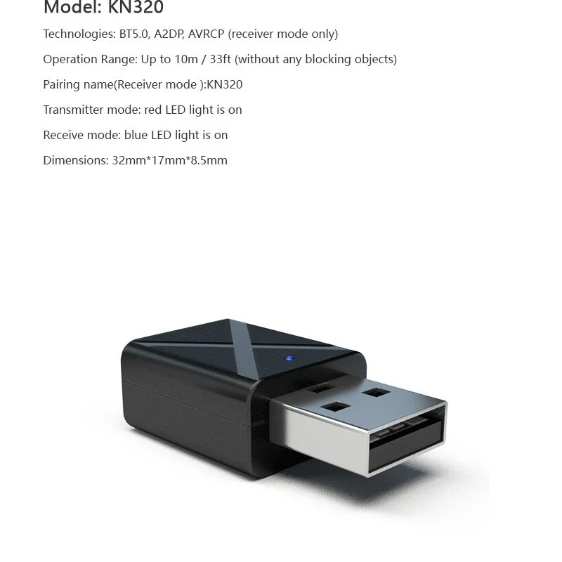 USB Bluetooth 5 0 передатчик приемник мини стерео AUX RCA разъем 3 мм для ТВ ПК автомобильный