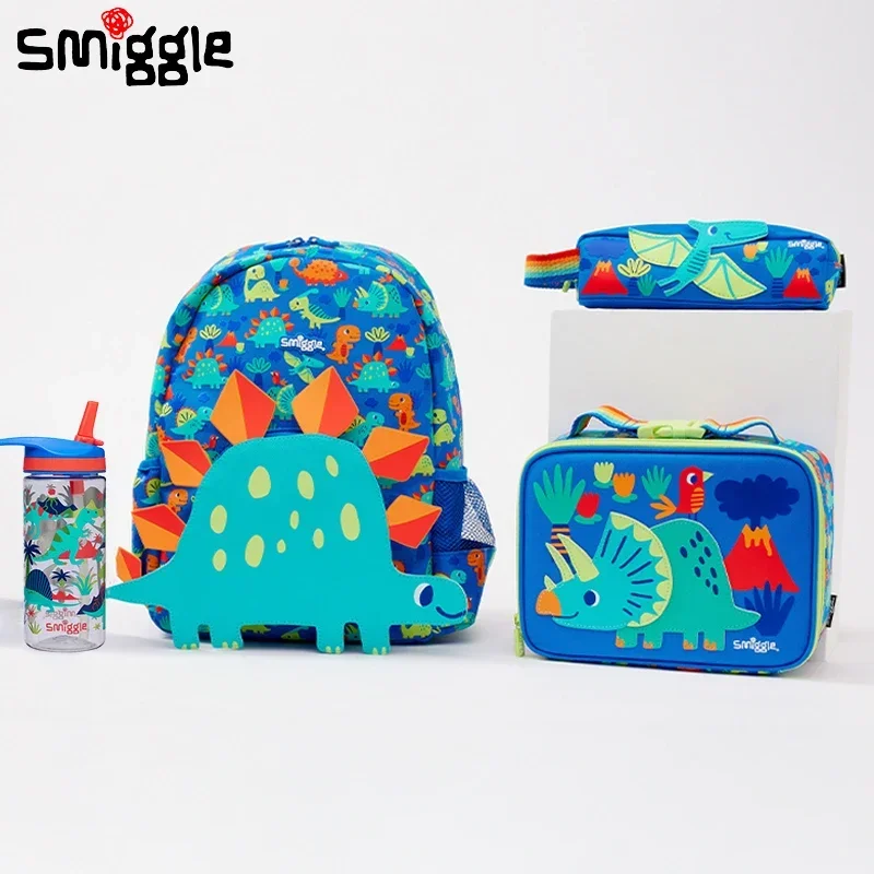 Подлинный австралийский рюкзак с динозавром Smiggle Blue средней шляпы детский