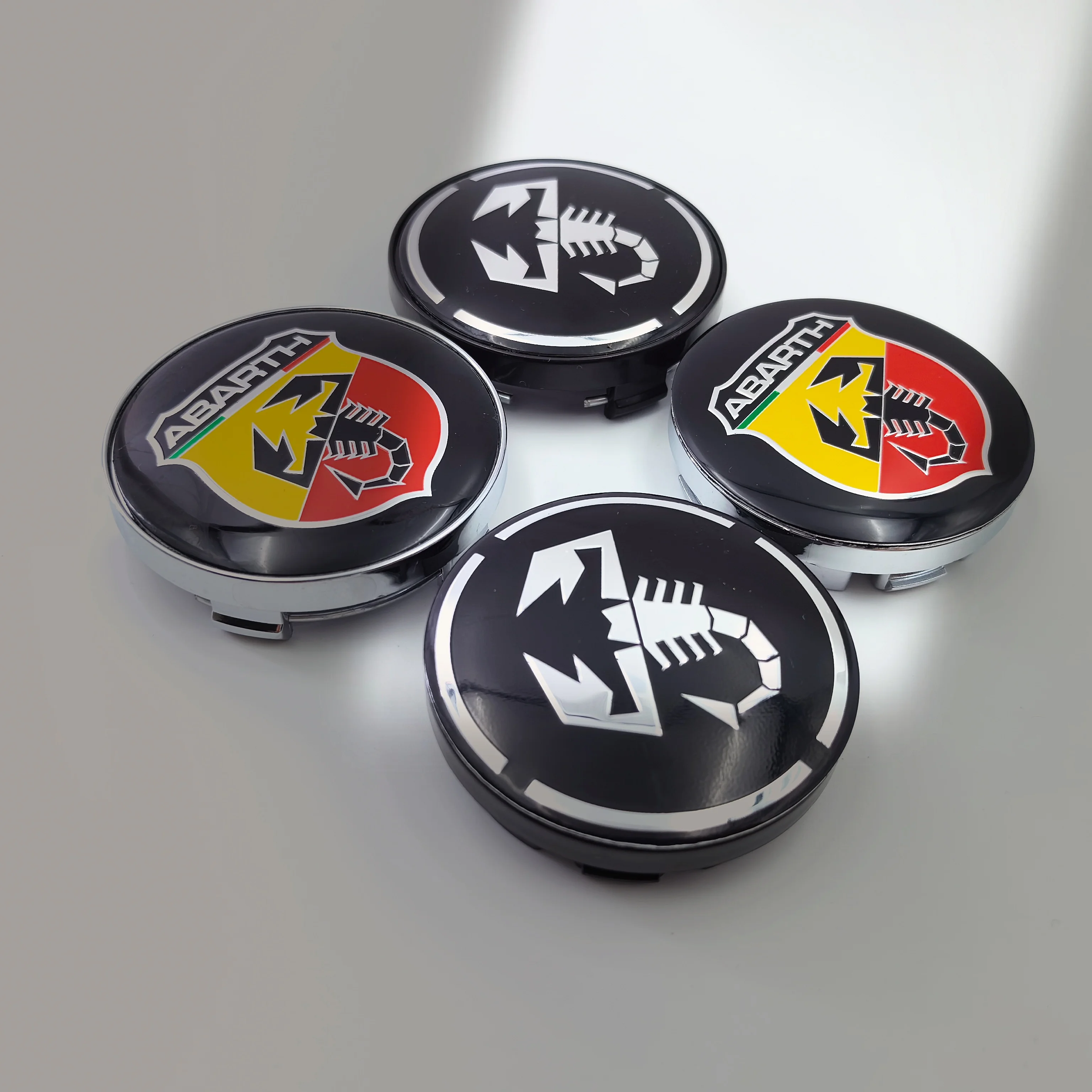 Фото 4 шт., 56 мм/60 мм, 5,6 см/6 см, эмблема автомобиля Abarth, центральная крышка ступицы колеса, авто, ремонт обода, пыленепроницаемые чехлы для значков, аксессуары для стайлинга №4