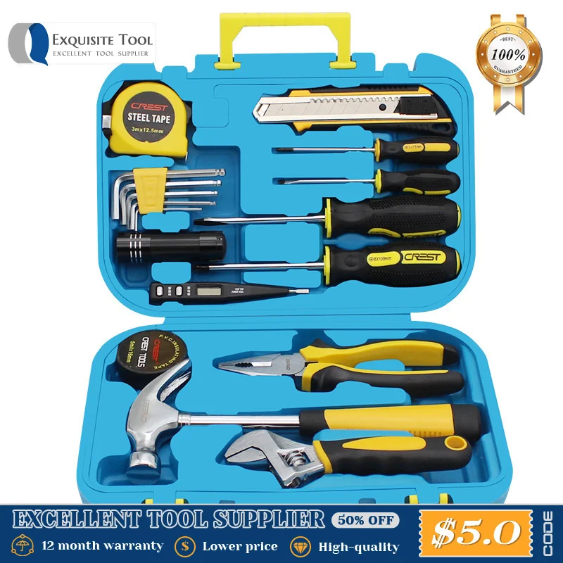 18pcs/set Multifunctional Hand Tool Set High-quality Household Toolbox For Home Circuit Testing Desk Chair And Bench Repair Work