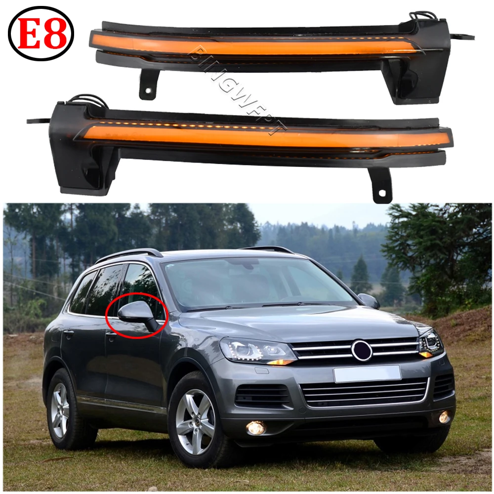 

Side Sequential Turn Signal Lamp For VW Volkswagen Touareg II MK2 7P 2010 2011 2012 - 2018 LED Dynamic Mirror Blinker Light