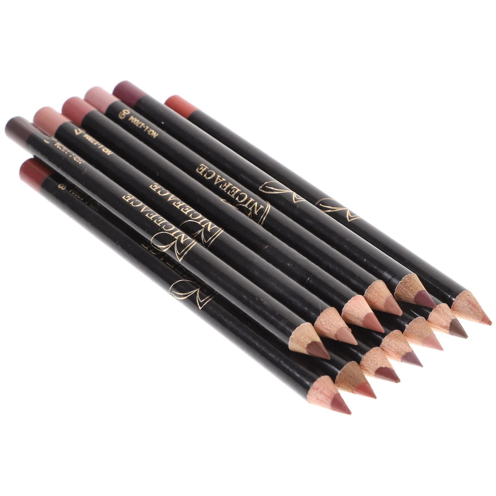 

12 Pcs Lip Line Pencils Waterproof Brown Eyeliner Delineador Duracion Gel