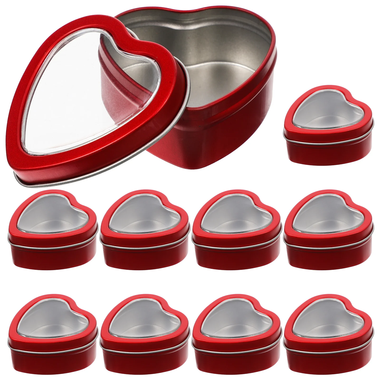 

Heart Tin Shaped Box Tins Boxes Candy Cookie Lids Container Party Favors Chocolate Pot Packaging Yoghurt Reusable Gift Day S