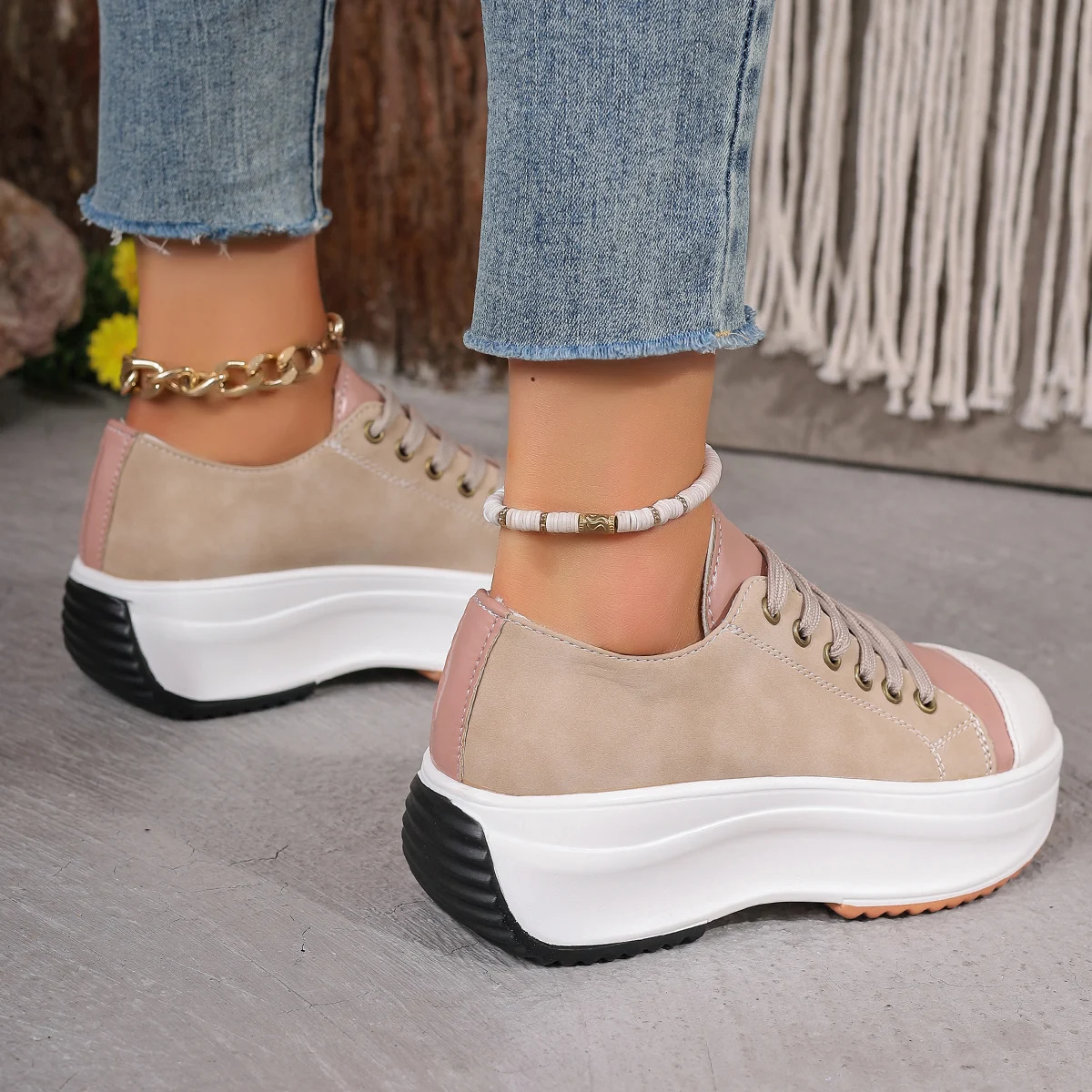 Кроссовки женские на платформе Спортивная повседневная обувь с