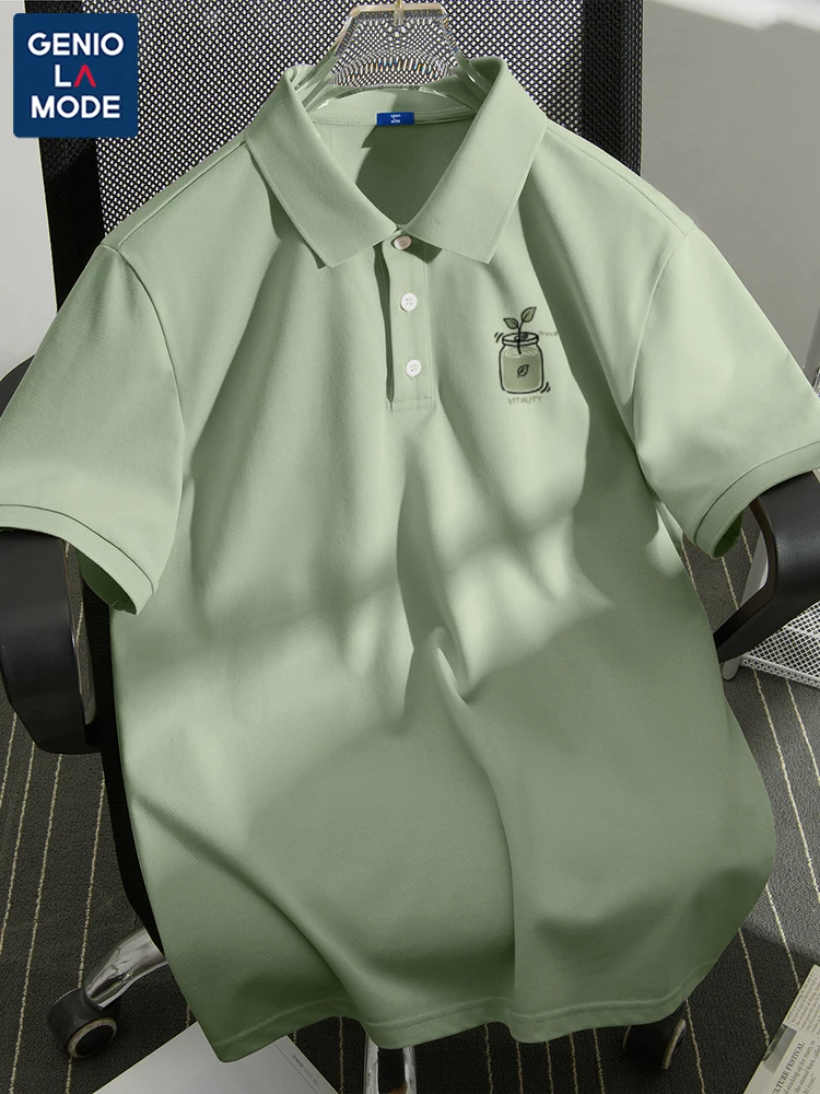 Senma up Geniolamode Casual Polo Shirt Men's Summer T-shirt Loose All-Match Short sleeve Breathable Half Sleeve Fashion |
