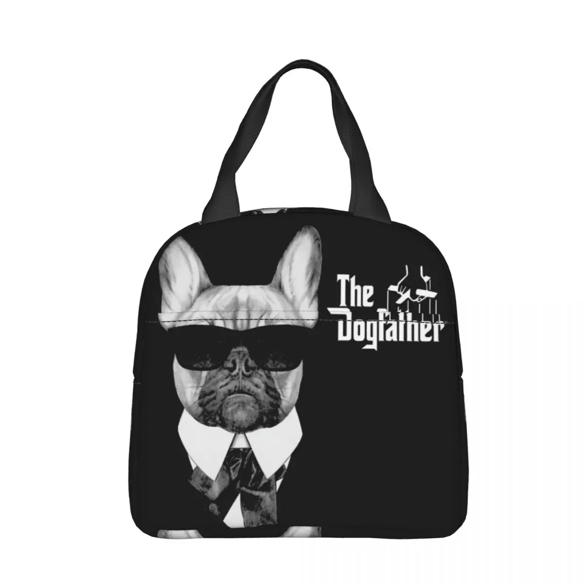 

Переносной алюминиевый контейнер для ланчбокса с французским бульдогом для любимых собак и детей