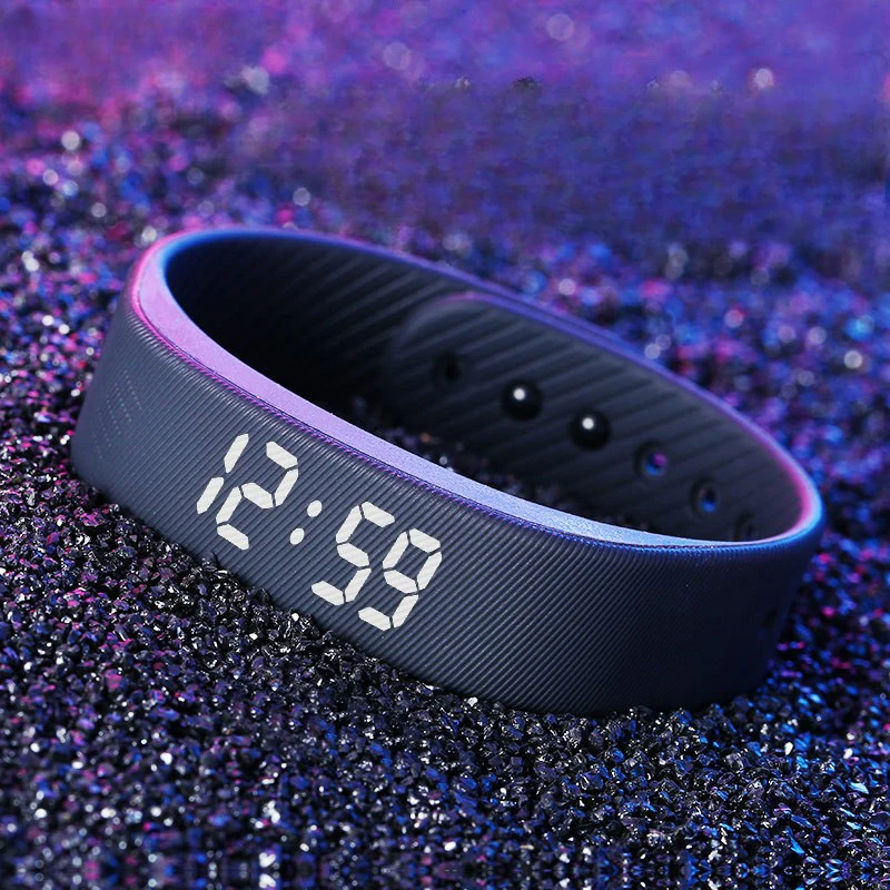 

New Kawaii Simple Anime Sports Bracelet Cartoon Cute Girl Student Birthday Gifts Smart Electronic Watches Vibration Alarm Clock