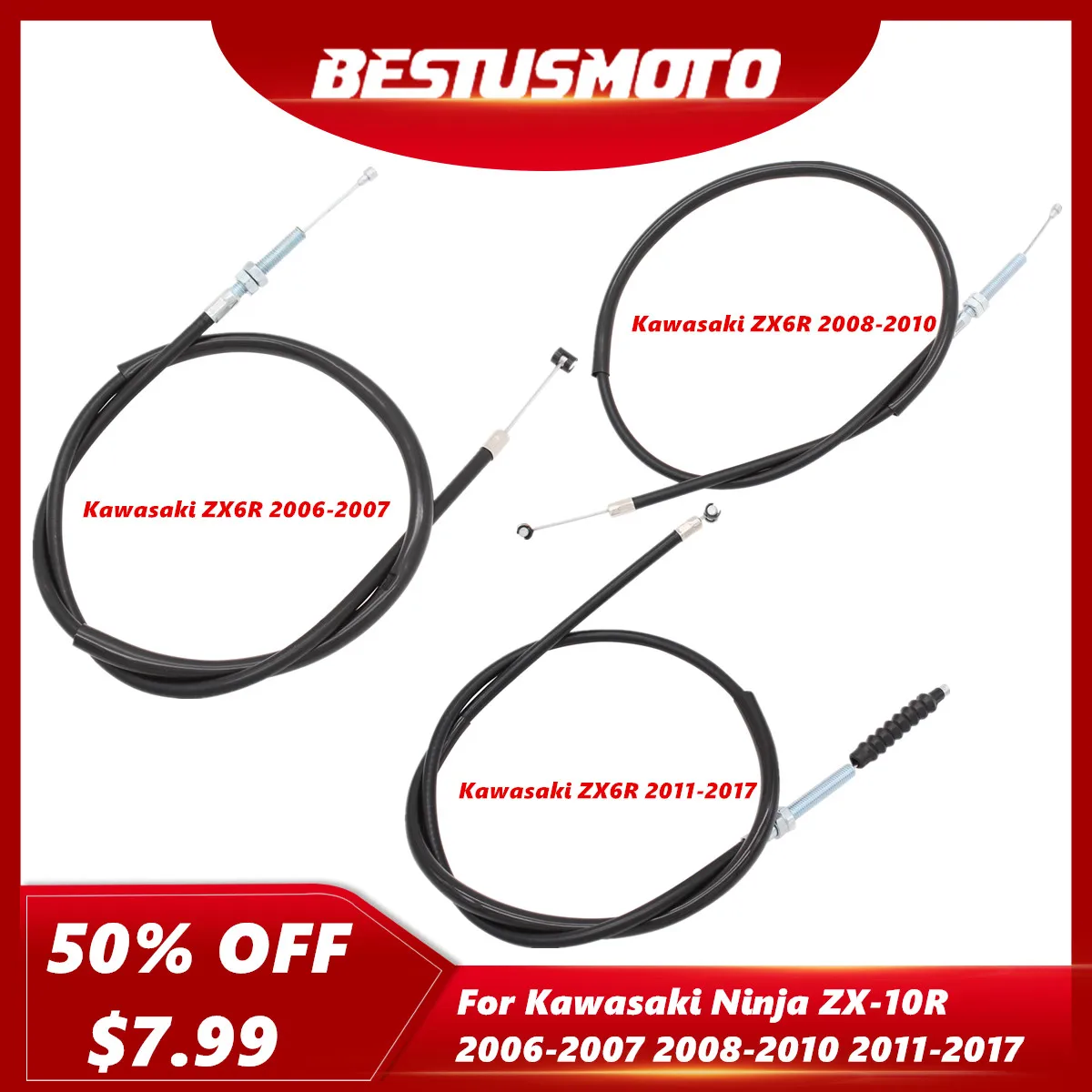 Мотоциклетный кабель сцепления для Kawasaki Ninja ZX10R ZX-10R ZX 10R 2006 2007 2008 2009 2010 2011 2012 2013 2014