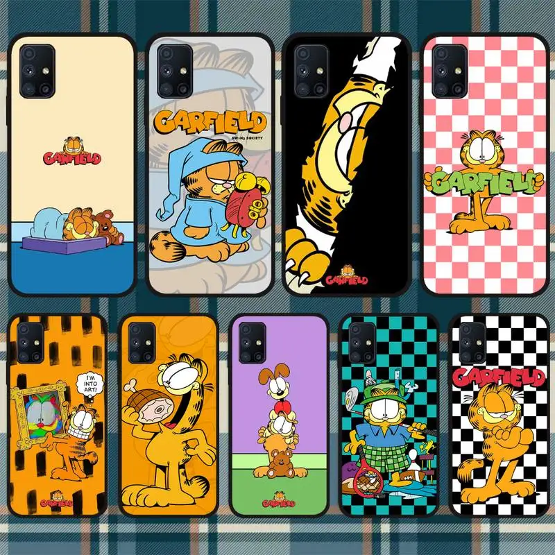 

Animation Garfield Phone Case For Samsung M10 M20 M21 M21S M30S M31S M51 M31 Prime S22 Ultra S6 Edge Plus 5G S5 Soft Cover