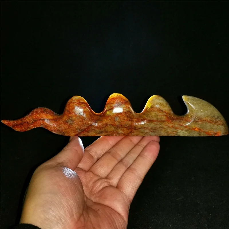 

Chinese rare hetian jade Jadeite hand-carved statue weight paper brush holder