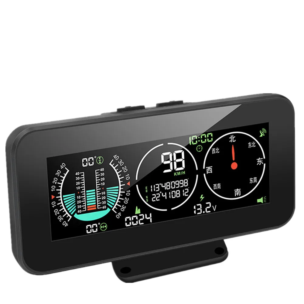 

M60 автомобильный внедорожник HUD счетчик наклона GPS Спидометр компас превышение скорости сигнализация