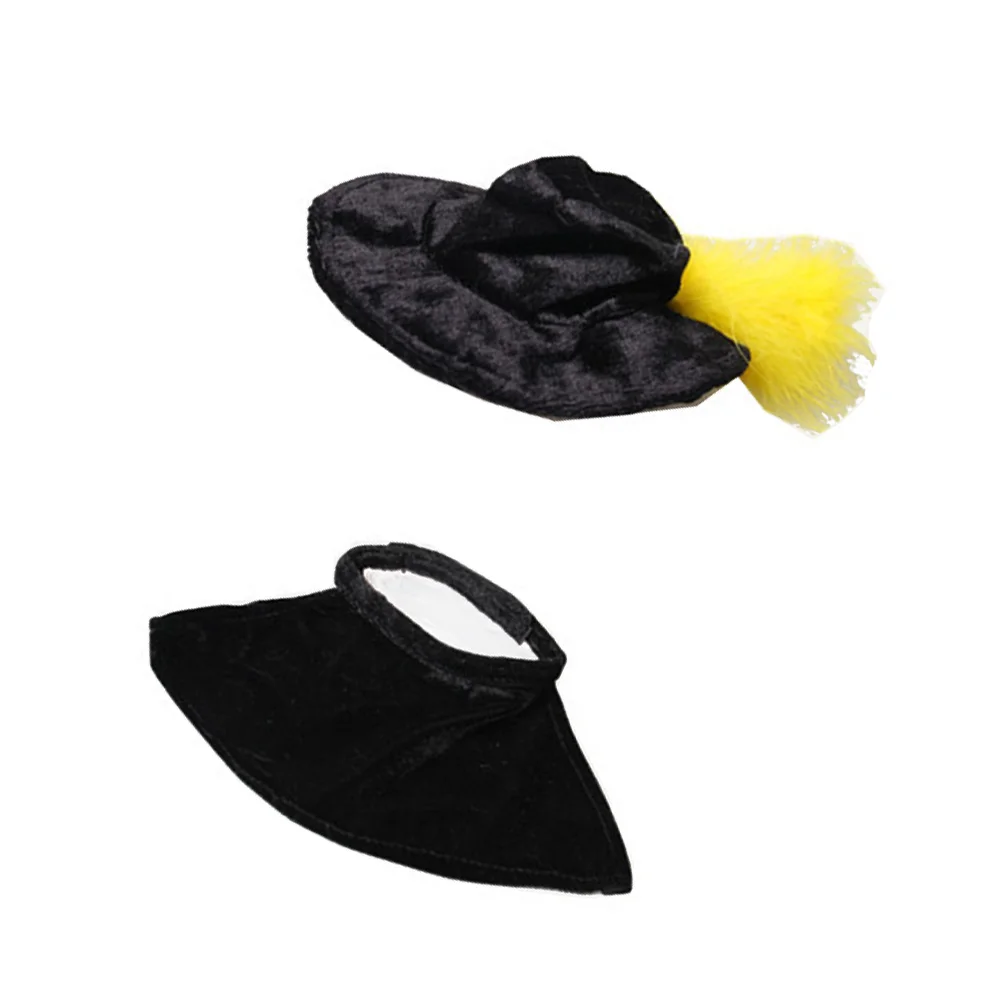 

Dogs Costume Black Cloak Hat Cloak Funny Apparel for Kitten Puppy