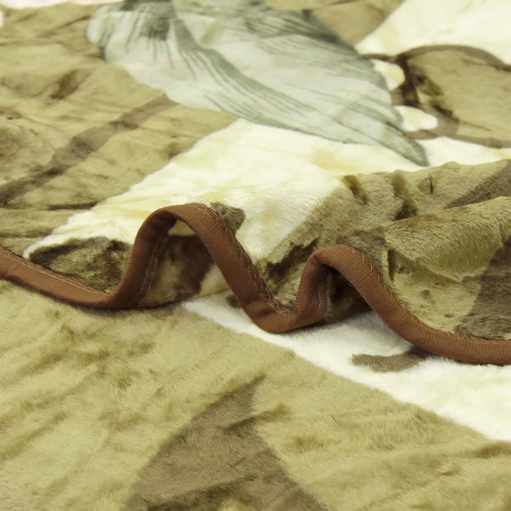 Плед &quotТыква лилия&quot хаки 150x200 полуторный облегченный Смун |