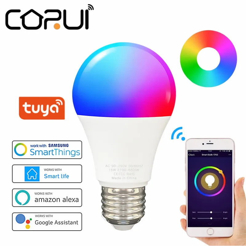 

Умная лампа E27 с Wi-Fi и управлением через приложение