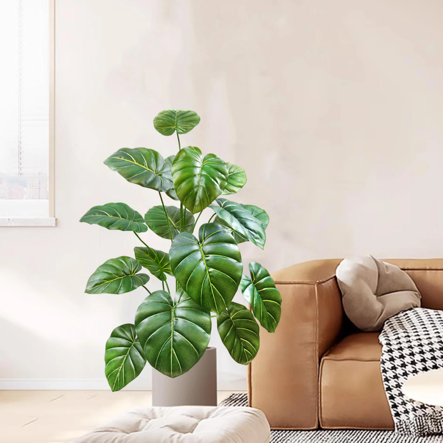 Искусственное украшение дерева монстеры 100 см пластиковые карнавальные листья