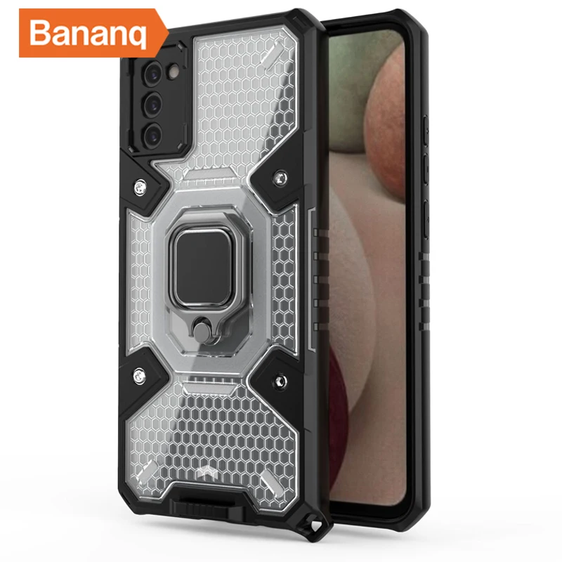 

Bananq Ring Holder Armor Case For Samsung S20 S21 S22 FE Note 10 20 Ultra Plus A12 A32 A42 A71 A72 4G 5G M31 M51 M52 A02S Cover