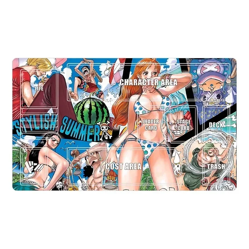 ONE PIECE Card Pad Monkey D Luffy Nami Roronoa Zoro Версия для одного человека DIY Боевой коврик Аниме