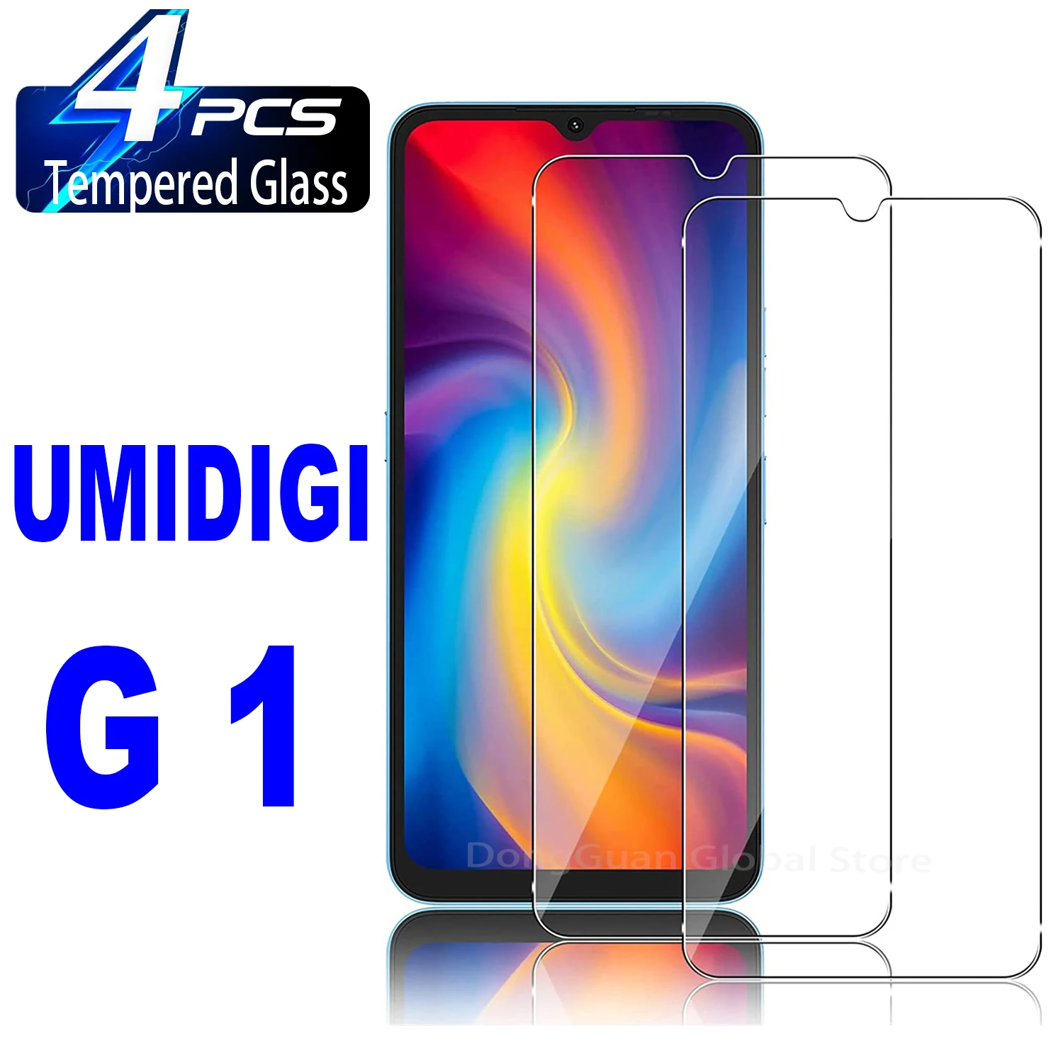 

2/4Pcs High Auminum Tempered Glass For UMIDIGI G1 Screen Protector Glass Film