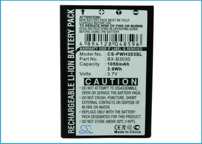 

CS 1050mAh Battery For Panasonic Attune 3050 Attune Attune II Attune I WX-CT420 WX-H3050