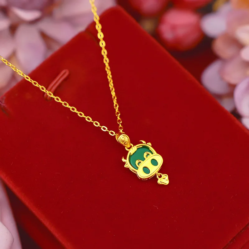 

Top Quality Women Girls Zodiac Cattle Necklace 18K Gold Charm Necklaces Pendants Copper Jewelry Personal Necklace