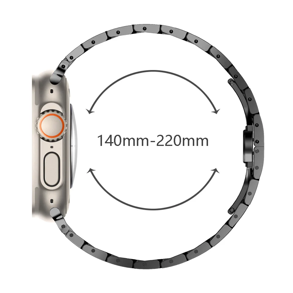 Luxury Metal Strap for Apple Watch Band 49mm 45mm 44mm 40mm 41mm 42mm Stainless Steel Bracelet IWatch Series Ultra 8 7 SE 6 5 4