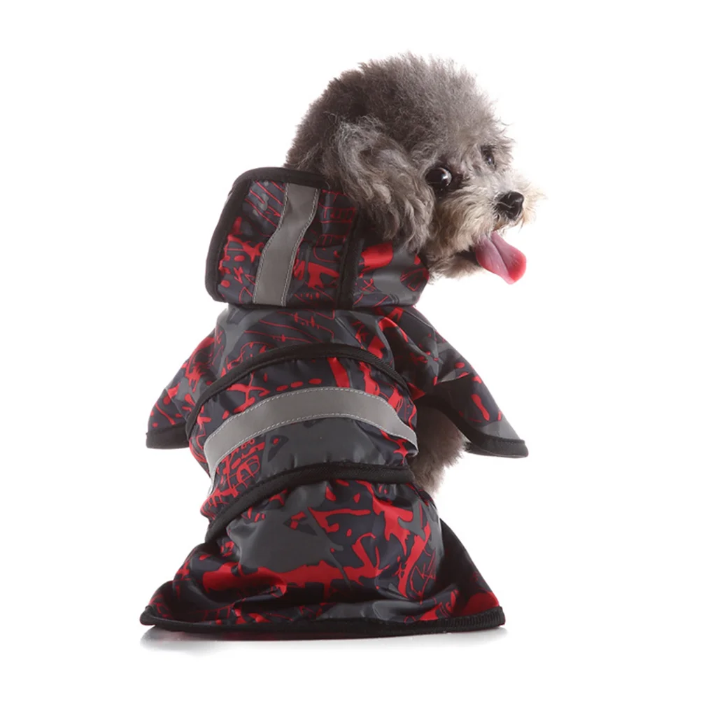 

Pet Rain Dog Water Clothes Hoodie Weather Rainy Jumpsuit Outdoor Apparel Reflecting Slicker Cat Proof Puppy Raincoat Hooded Coat
