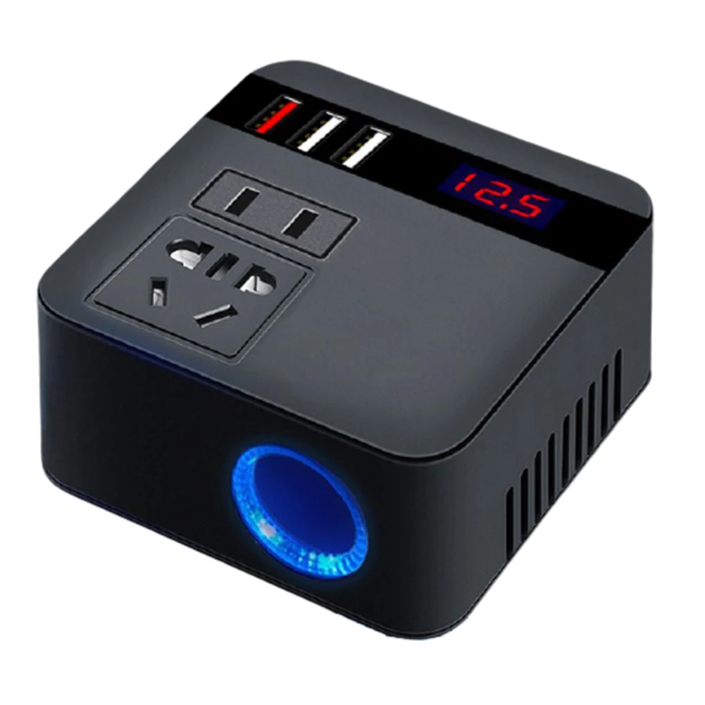 

Charger Car Inverter Large Trucks Buses Large Buses Power Supply QC3.0 Low Noise 12V/24V DC To 110V/220V 3 USB