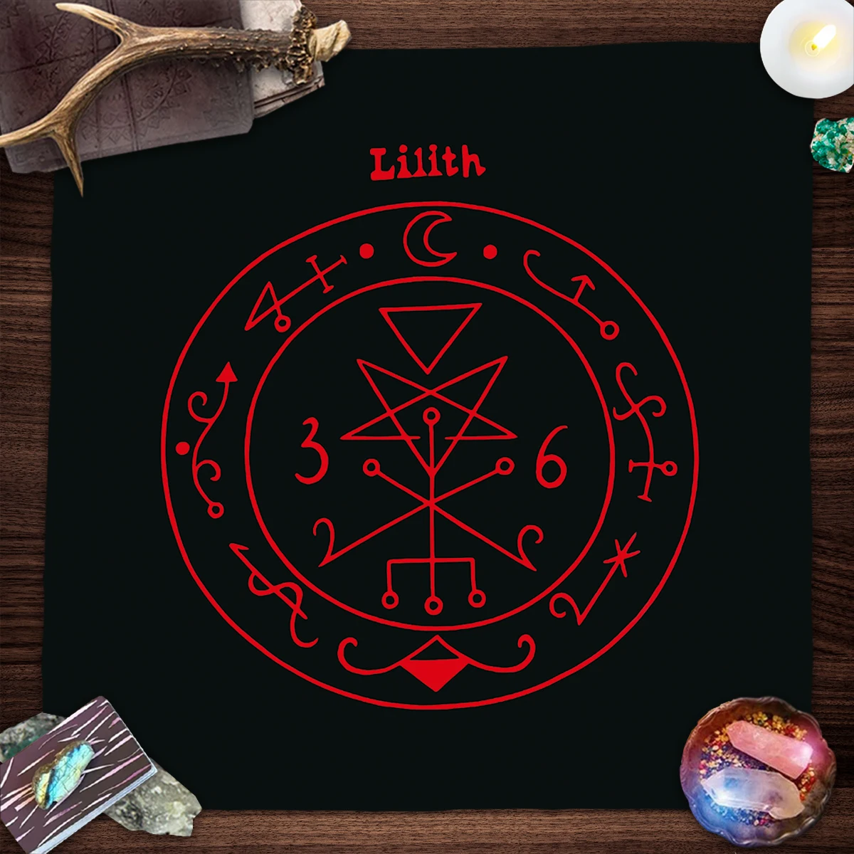 

Скатерть Таро LVJIA Красное Колесо Года