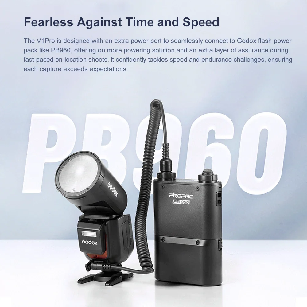 Godox V1 Pro для Canon Nikon Sony Fuji Olympus TTL HSS 1/8000s Li-Ion круглая головка вспышка камеры 2 4G